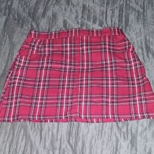 Forever 21 Red Plaid Mini Skirt